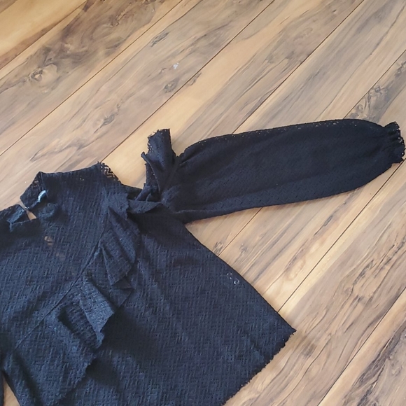 Black lace Zara blouse shirt top - Picture 10 of 10